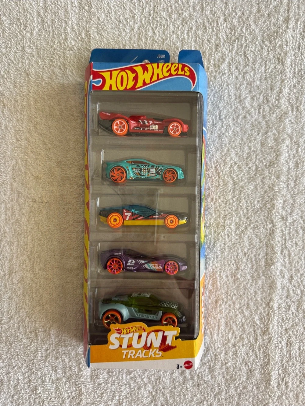 Hot Wheels Mattel Stunt Tracks 5 Pack Toy Cars - Multicolor